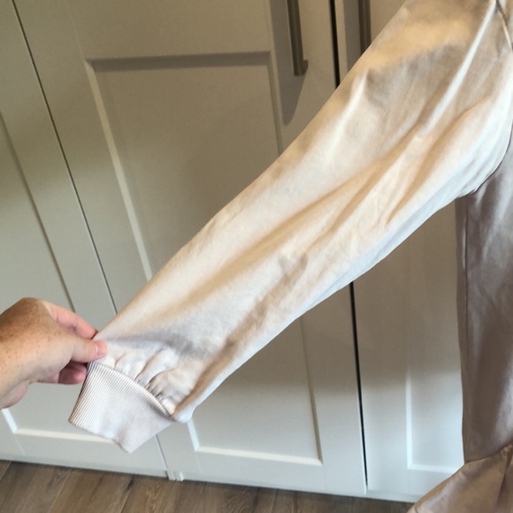 Zara Cream Ribbed Knit Top with Cotton ruffle - Picture 6 of 8